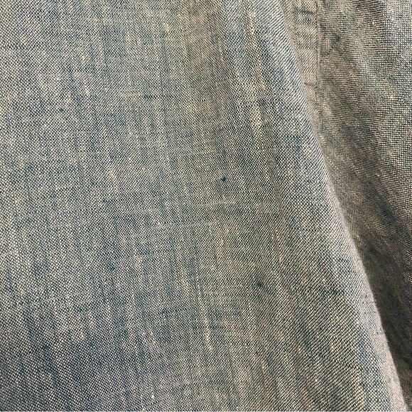 Calibrate mens linen button up casual Short Sleeve Shirt  blue coastal beach XL - Picture 10 of 11